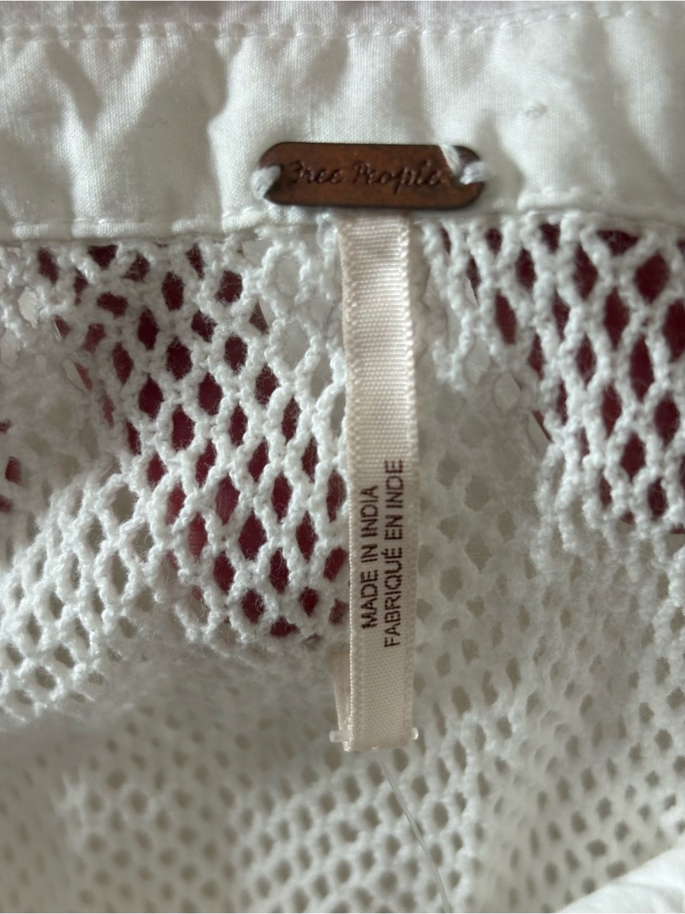Free People White Mesh Button-Down Shirt - Picture 2 of 5